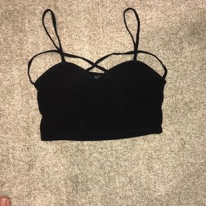 Black strappy bralette